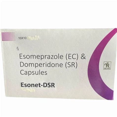 Esonet DSR Esomeprazole EC Domperidone SR Capsules At Rs 485 Box