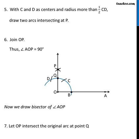 Question 2 - Construct angle 45 degree - Class 9 Constructions