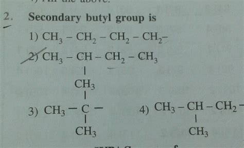 Sec Butyl Group