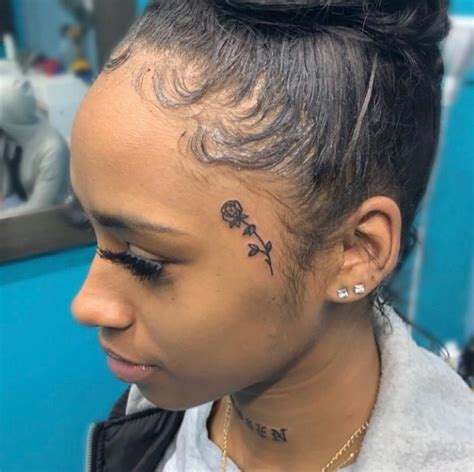 Pin By Bærbieambition On Ink Face Tattoos Hairline Tattoos Girl