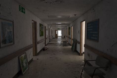 Abandoned Hospital Corridor 3d Model Abandoned Hospital Hospital