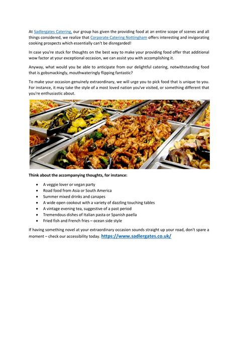 Ppt Catering Nottingham Derby The Ultimate Guide Powerpoint