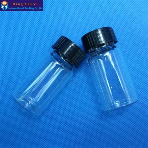 20ml 10pcslot Clear Liquid Sampling Sample Glass Bottles Vials Screwcap Capacity Free Shipping