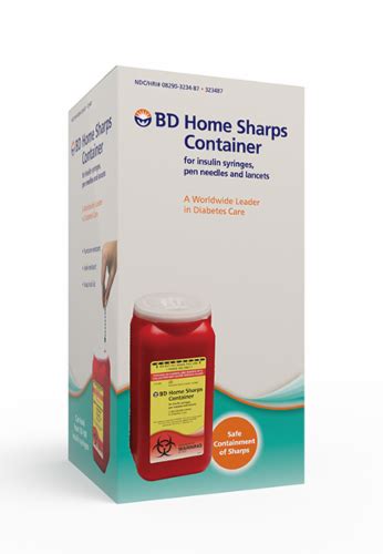 Bd Home Sharps Container For Insulin Syringes Pen Needles And Lancets