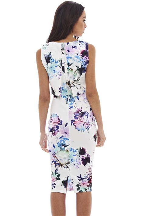 Floral Printed Midi Dress Ax Paris