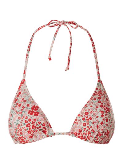 Kup online Becksöndergaard Top bikini o trójkątnym kształcie model Flofield czerwony
