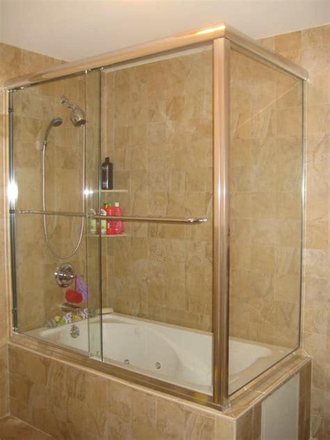 Frameless Corner Tub Enclosure 2 Absolute Shower Doors