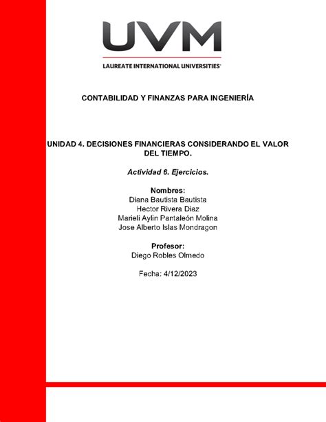 A Eq Actividad Contabilidad Uvm Contabilidad Y Finanzas Para