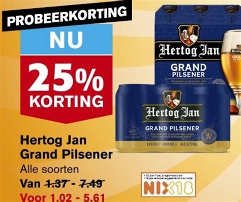 Hertog Jan Grand Pilsener Aanbieding Bij Hoogvliet