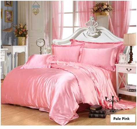 Juego De Ropa De Cama De Seda Y Oro Rosa Edred N Completo De Sat N