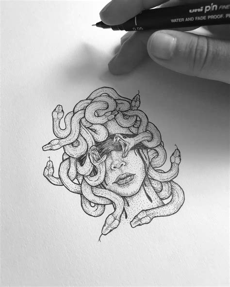 Beautiful Medusa Drawing