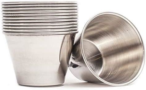 Ehomea Z Ramekins Stainless Steel Condiment Sauce Cups Metal Ramekins