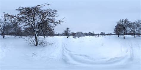 Hdri Snowy Park 01 Nature 3ds Max Files