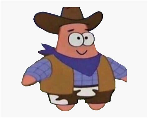 Howdy Patrick 🤠 ️ - Spongebob With A Cowboy Hat, HD Png Download - kindpng