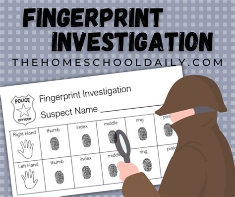 Free Fingerprint Investigation Printables The Homeschool Daily Worksheets Library