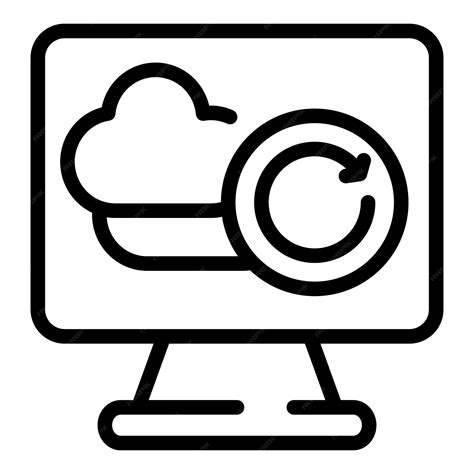 Premium Vector Computer Backup Icon Outline Computer Backup Vector