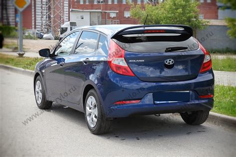 Спойлер SPORT Hyundai Solaris хетчбек (Хендай Солярис 1) купить с ...