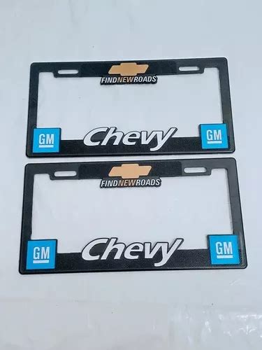 Par Portaplacas Chevrolet Chevy Meses Sin Inter S