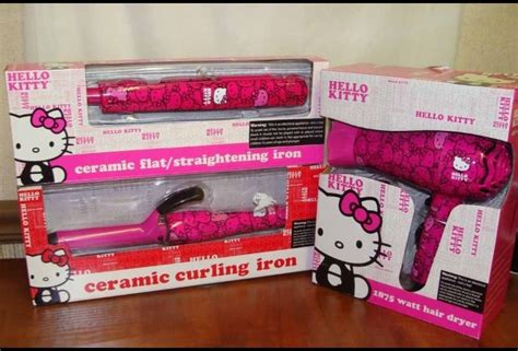 Hello Kitty Hair Dryer Curling Iron And Hair Straightener Set