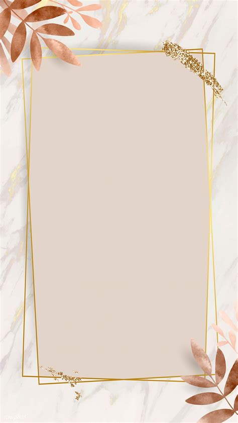 Leafy golden rectangle frame vector | premium image by rawpixel.com ...