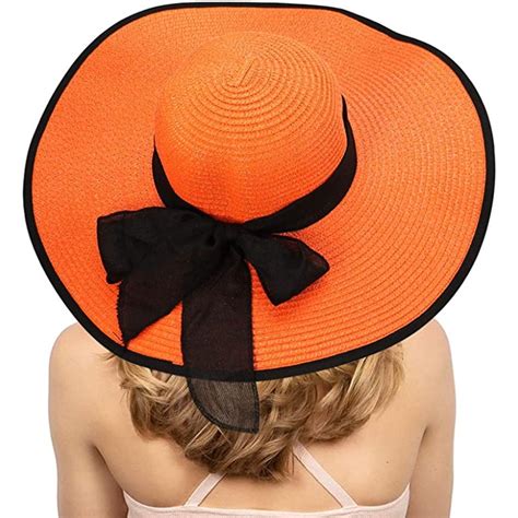 Buy Womens Folable Floppy Hat Wide Brim Sun Protection Straw Hat