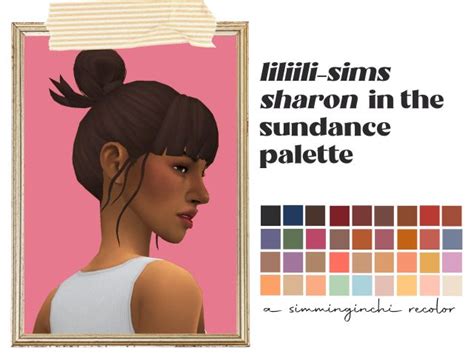 Sharon Hair By Liliili Sims In The Sundance Palette Sims Sundance