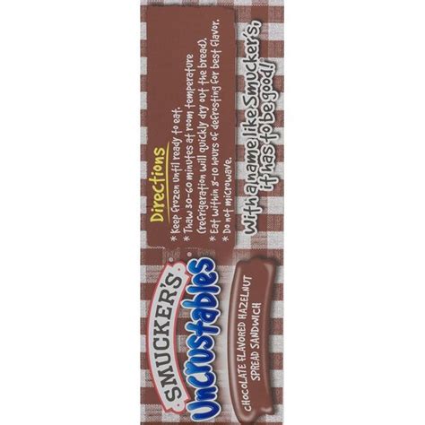 Smuckers Uncrustables Chocolate Flavored Hazelnut Spread Sandwich 4