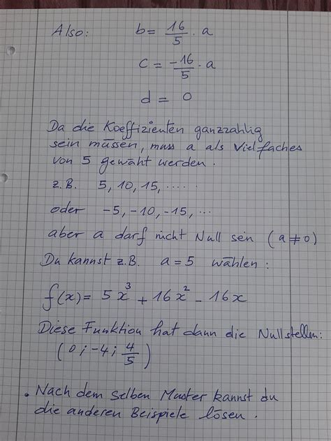 Mathefragen De Funktion Grades Anhand Von Nullstellen Bestimmen