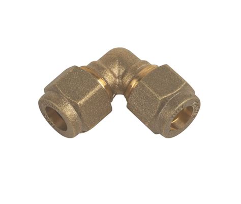 Flomasta Brass Compression Equal 90 Elbow 8mm Screwfix