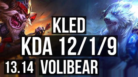 KLED Vs VOLI TOP Rank 1 Kled 12 1 9 7 Solo Kills Legendary KR