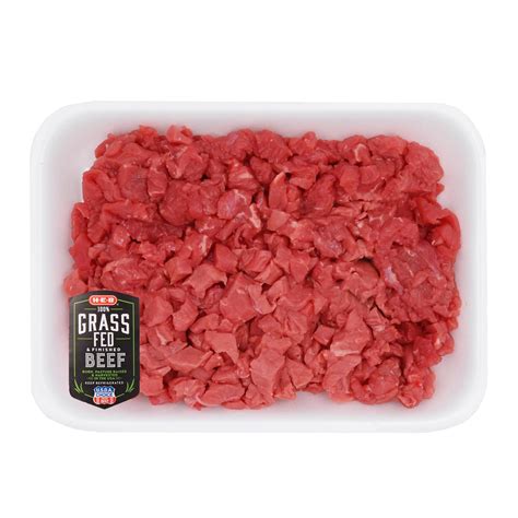 H E B Grass Fed Finished Beef Top Round Steak Finely Diced Shop