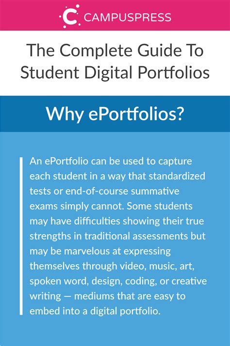 The Complete Guide Why Eportfolios Digital Portfolio Student