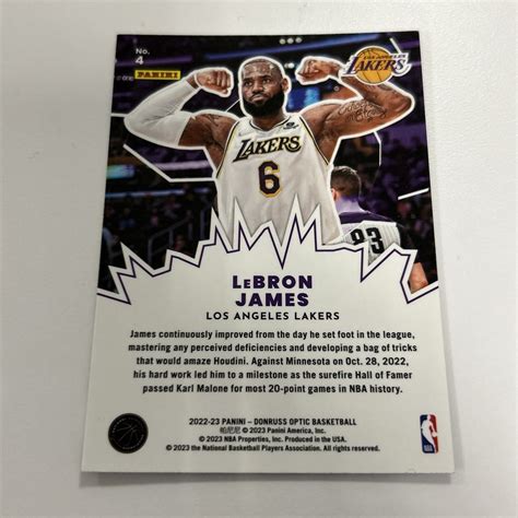 Panini Donruss Optic Lebron James My House Insert Lakers