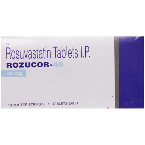 Rozucor 40 Tablet Uses Side Effects Price Apollo Pharmacy