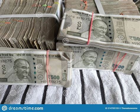 Cash 500 Rupee Bank Notes Bundles Stock Image - Image of money ...