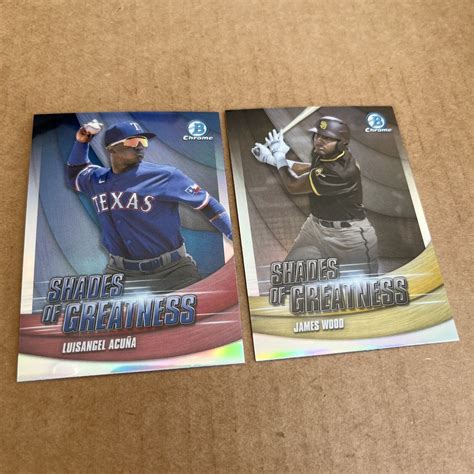 2022 Bowman Chrome SHADES RC James Wood SG 17 Luisangel Acuna SG 20