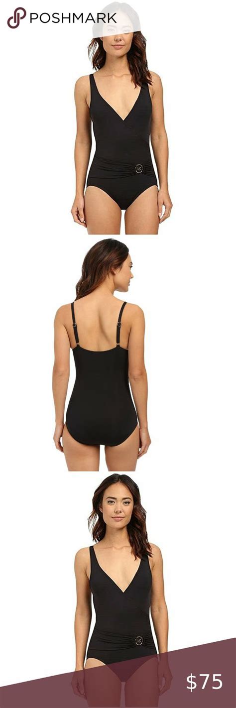 Michael Michael Kors Women S Black Ring Maillot One Piece Swimsuit One Piece Swimsuit One