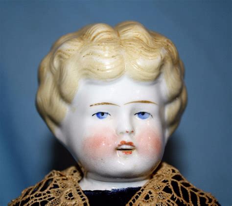 16 Rare Antique German China Head Doll W Open Mouth And Teeth Hertwig