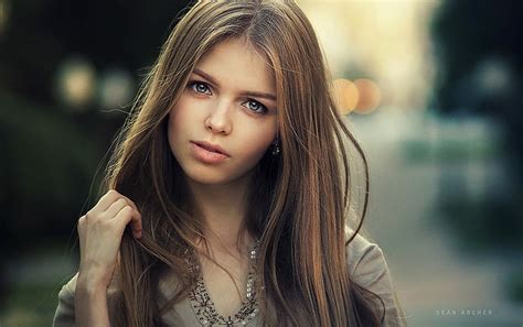 HD Wallpaper Sean Archer Women Model Sweater Blonde Long Hair