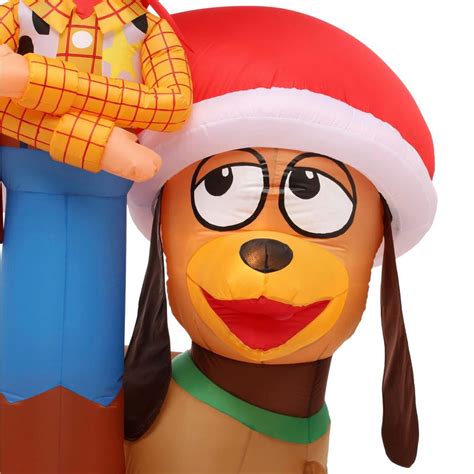 Toy Story Woody And Slinky Holiday Inflatable At Home Depot Popsugar