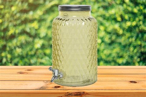 Decoris Drankdispenser Limonadetap Met Kraantje Glas 5 5L Geel