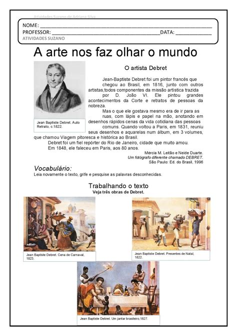 Atividade Arte Ensino Medio