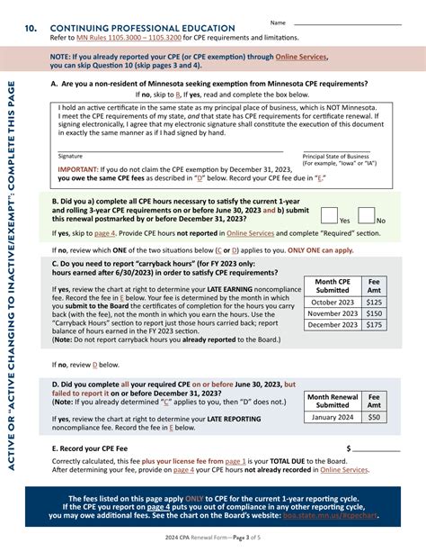 Minnesota Individual Cpa Certificate Renewal Fill Out Sign