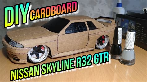 How To Make Nissan Skyline GTR R32 Car From Cardboard Diy YouTube