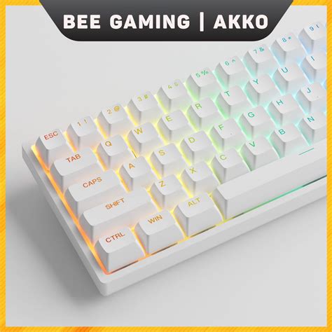 Bàn Phím Cơ Akko 3068 V2 Rgb Black White Foam Tiêu Âm Hotswap