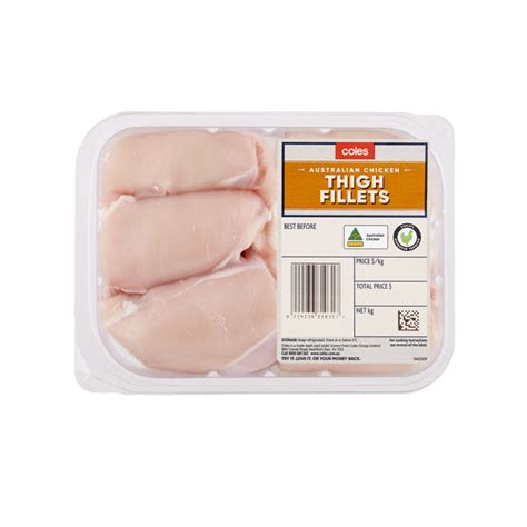 Buy Coles RSPCA Approved Chicken Thigh Fillets Small Pack Approx 700g