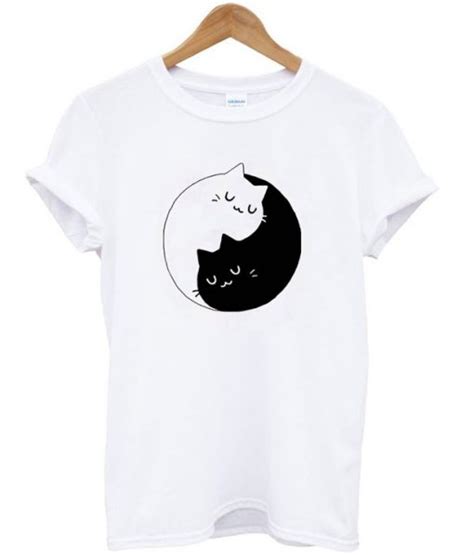 Yin Yang Cats Kittens T Shirt