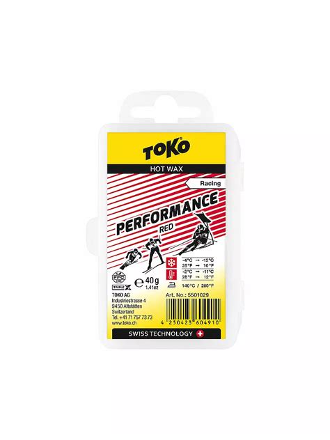 TOKO Skiwachs Performance Hot Wax Red G Keine Farbe
