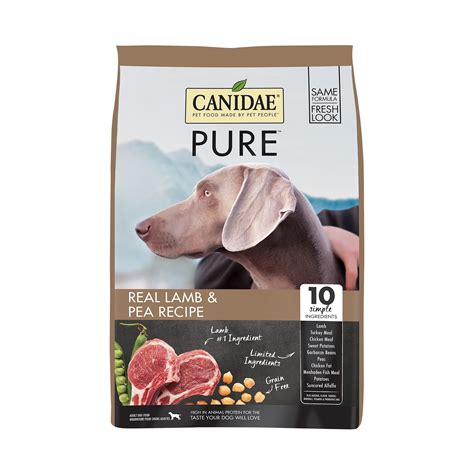 CANIDAE PURE Grain Free Limited Ingredient Real Lamb & Pea Dry Dog Food ...