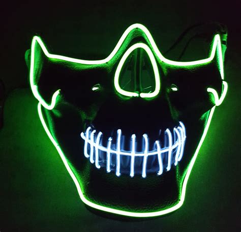 Skull Neon Glow Mask – Neon Culture